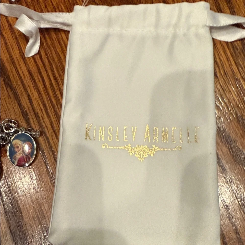 Disney charm bracelet 8” 9 removable charms + 2 Mickey rings NEW